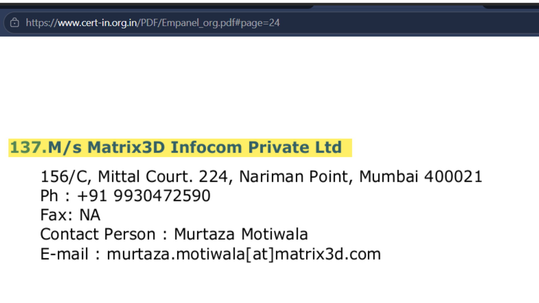 Cert-in empanelled auditor in mumbai